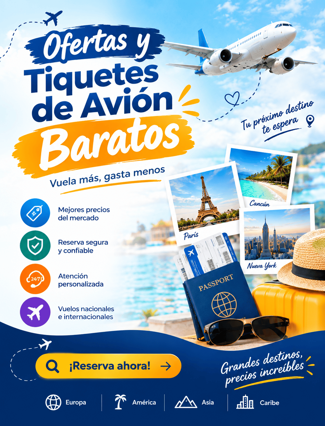 Ofertas y tiquetes de avión baratos